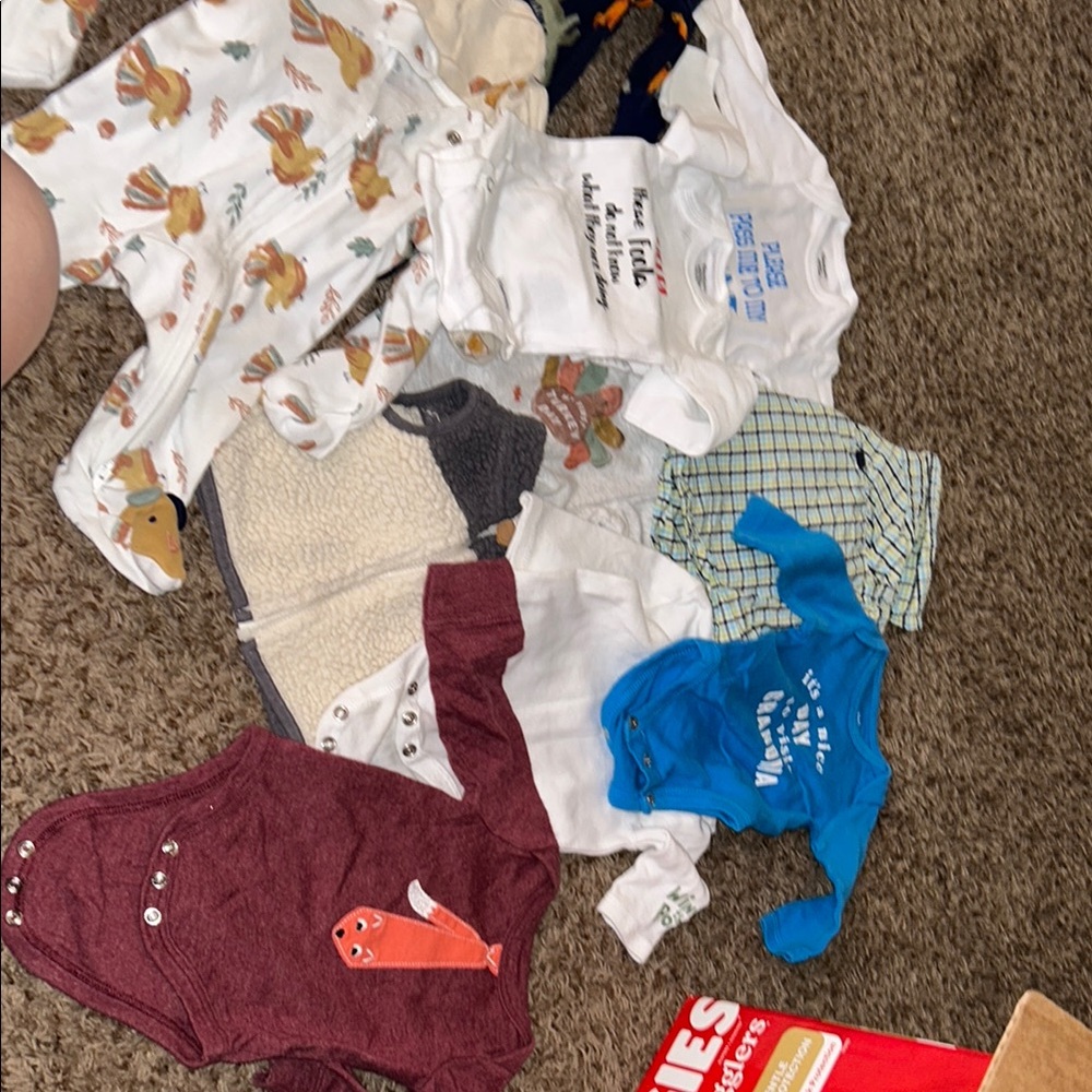 Boys nB/3mo sleepers, onesies-